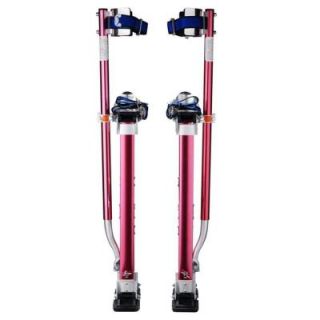 Pentagon Tool 18 in. to 30 in. Adjustable Height Red Drywall Stilts 1118