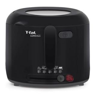 T fal, FF122851, 1.6 L. Compact Deep Fryer, Plastic, Black
