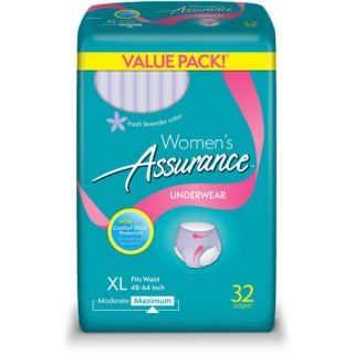 Assurance for Women Maximum Absorbency Protective Underwear, Extra Large, 32 count