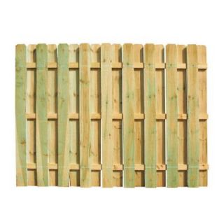 6 ft. H x 8 ft. W Pressure Treated Pine Shadowbox Fence Panel 118830