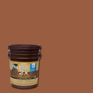 Rust Oleum Restore 5 gal. 2X Redwood Solid Deck Stain with NeverWet 291345