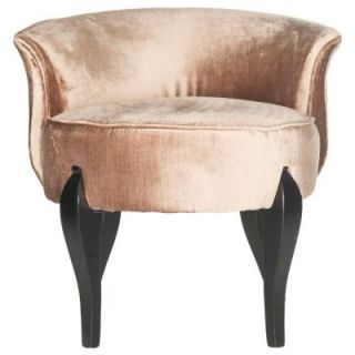 Safavieh Mora Cotton Viscose Vanity Chair in Mink Brown MCR4692C