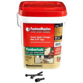 FastenMaster TimberLok 2 1/2 in. Heavy Duty Wood Screw   500 Pack FMTLOK212 500