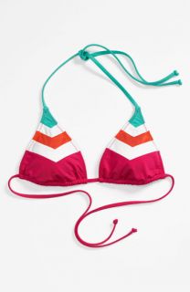 Becca Chevron Colorblock Triangle Bikini Top