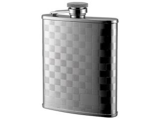 Aeropen International FK 906 6 oz. Checkered Pattern Stainless Steel Flask