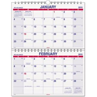 Ataglance PMLF928 Look Forward Two Month View Wall Calendar, 22 x 28 1/2, 2016 2017