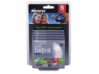 memorex 1.4GB 4X DVD R 5 Packs Slim Jewel Case Mini Disc Model 05629