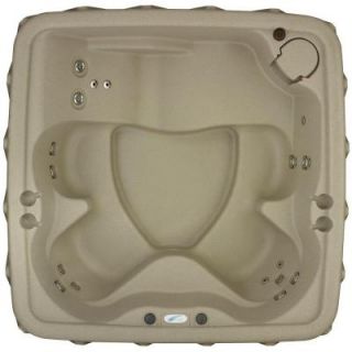 AquaRest Spas AR 500 5 Person Lounger Spa with 19 Jets in Stainless Steel and Easy Plug N Play and LED Waterfall in Cobblestone X5H UHS CC 5