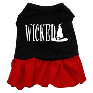 Mirage Pet Products 57 53 LGBKRD Wicked Screen Print Dress Black with Red Lg   14