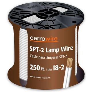 Cerrowire 250 ft. 18/2 White Stranded Lamp Wire 252 1002G3