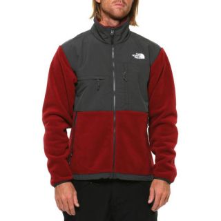 The North Face Mens Denali Biking Red and Asphalt Grey Jacket