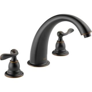 Delta Windemere 2 Handle Deck Mount Roman Tub Faucet Trim Kit Only in Oil Rubbed Bronze (Valve Not Included) BT2796 OB