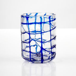 Impulse Abstract Blue Rocks Glasses (Set of 4)   13386543  