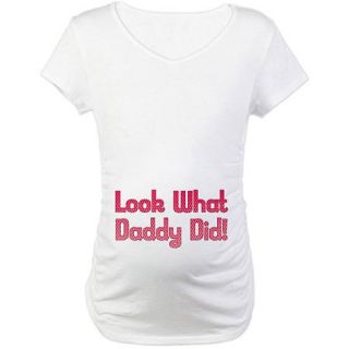  Maternity Look what Daddy Did Graphic Tee
