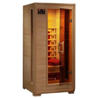 Radiant Sauna 1 2 Person Hemlock Infrared Sauna with 3 Ceramic Heaters BSA2400