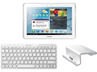 Refurbished Samsung Galaxy Tab 2 10.1" 1GB Memory 16GB Table PC Android 4.2 (Jelly Bean) with Keyboard, white