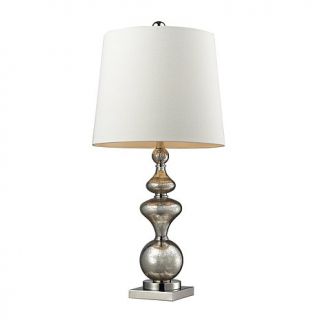 32" Angelica Antique Mercury Glass and Polished Nickel Table Lamp   6754705