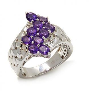 Ravenna Gems 1.87ct Amethyst Sterling Silver "Wave" Ring   7907056