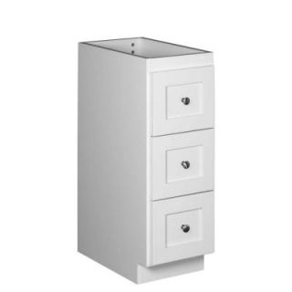 Simplicity by Strasser Simplicity Shaker 12 in. W x 21 in. D x 34.5 in. H Vanity Drawer Bank Cabinet Only in Satin White 01.180.2