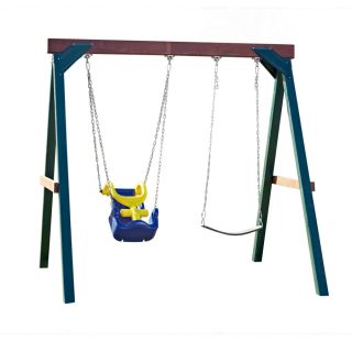 Swing N Slide Adaptive Swing Set Kit Residential Wood Playset with Swings