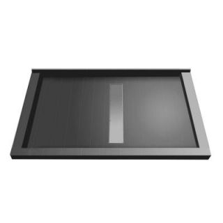 Redi Trench 36 in. x 48 in. Triple Threshold Shower Base with Center Drain and Tileable Trench Grate RT3648CTC PVC TT