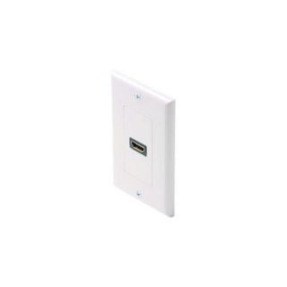Steren 1 Gang HDMI Wall Plate   White ST 516 101WH