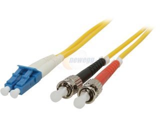 BYTECC SD LST3 3m SD LST LC to ST Duplex (2 Strand) Cable, Single Mode 9/125 Standard Zipcore M M   Fiber Optic Cables