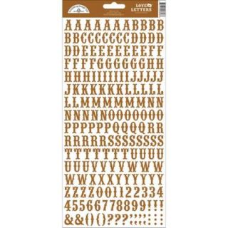 Love Letters Cardstock Alphabet Stickers 5.75"X13" Sheet Bon Bon