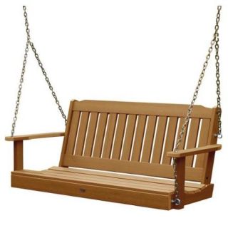 HighWood Marine grade Synthetic Wood 5 foot Lehigh Porch Swing (Eco friendly) toffee