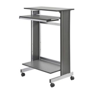 Buddy Products Euroflex Charcoal/Silver Stand Up Fixed Height Workstation 6438 36