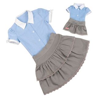 Our Generation Me & You Matching Outfits   Gray Skirt and Blue and