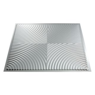 Fasade Echo Brushed Aluminum 2 x 2 Lay in Ceiling Tile  