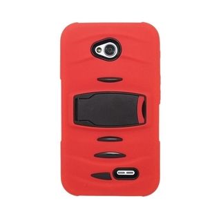 INSTEN Hybrid Hard Rubberized Silicone Phone Case Cover For LG Optimus