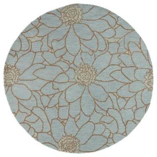 Kaleen Carriage City Park Azure 7 ft. 9 in. x 7 ft. 9 in. x 7 ft. 9 in. Round Area Rug 6104 66 7.9 Rnd