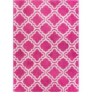 Well Woven StarBright Calipso Pink 5 ft. x 7 ft. Kids Area Rug 09405