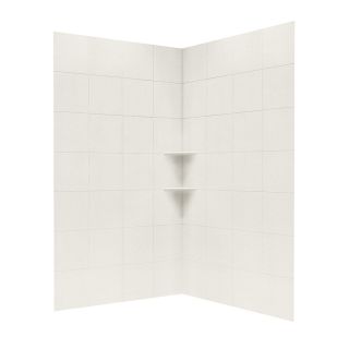 Swanstone Glacier Solid Surface Shower Wall Surround Corner Wall Panel (Common 48 in x 48 in; Actual 96 in x 48 in x 48 in)