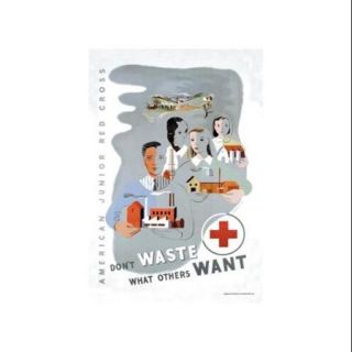 Don'T Waste What Others Want American Junior Red Cross Print (Canvas Giclee 12x18)