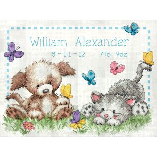 Dimensions Baby Hugs Zoo Alphabet Birth Record Counted Cross Stitch