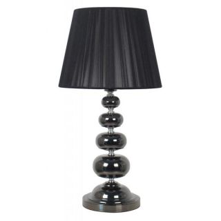Designer Black Chrome Plated Metal Table Lamp with Hand Wrapped String