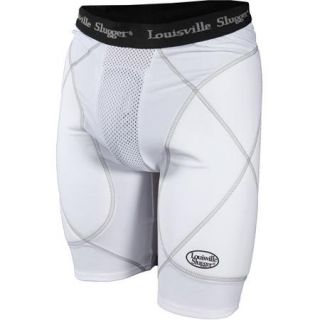 Louisville Slugger Boys' Slugger Gold Shield Sliding Shorts, White
