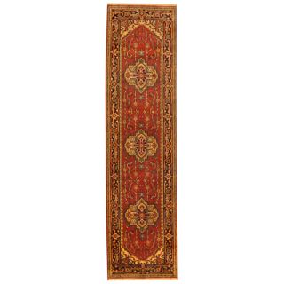 Herat Oriental Indo Hand knotted Kazak Rust/ Ivory Wool Area Rug (3 x