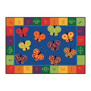 Literacy 123 ABC Butterfly Fun Kids Rug by Carpets for Kids