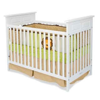 Logan Traditional Matte White Stationary Crib   13704136  