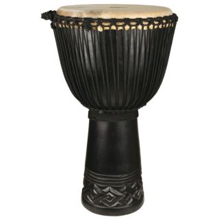 Burgundy and Black Professional Level Djembe Drum (Indonesia)