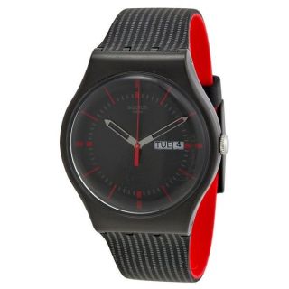 Swatch Mens Originals SUOB714 Black Silicone Swiss Quartz Watch