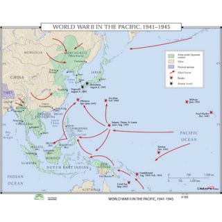 World History Wall Maps   World War II in the Pacific