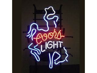 HOZER Professional 17*14 Inch COORSLIGHT Design Decorate Neon Light Sign Store Display Beer Bar Sign Real Neon Signboard for Restaurant Convenience Store Bar Billiards Shops