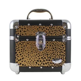 Gold Cheetah Print Train Case