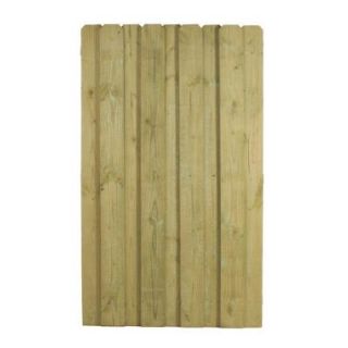 3.5 ft. W x 6 ft. H Pressure Treated Pine Board on Board Fence Gate 133605