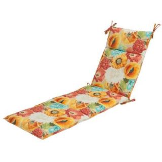 Hampton Bay Spring Flower Outdoor Chaise Cushion 7407 01238600